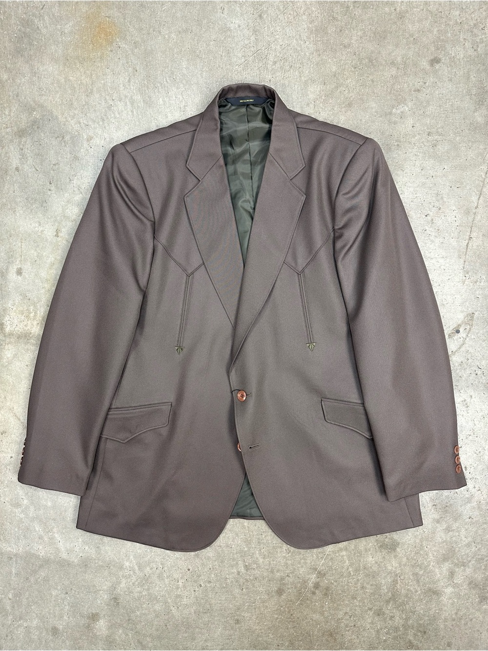 Vintage Dead Stock Mesquite Taupe Brown Western Blazer